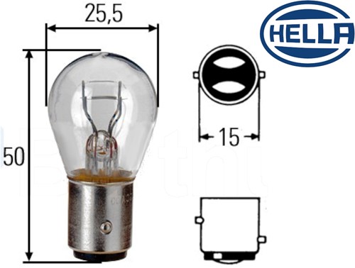 Hella Glühlampe 24V 21/5W, BAY15d-3