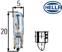 Hella Gloeilamp 24V 1,2W, W2x4,6d-3