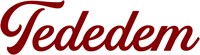 Sticker "Tededem" - 45 cm - Bordeauxrood - Ja, binnenzijde plakken