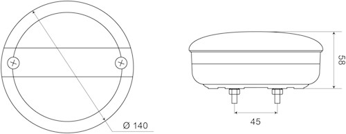 LED achteruitrijlamp Ø140mm - 58mm - 12/24 volt-3
