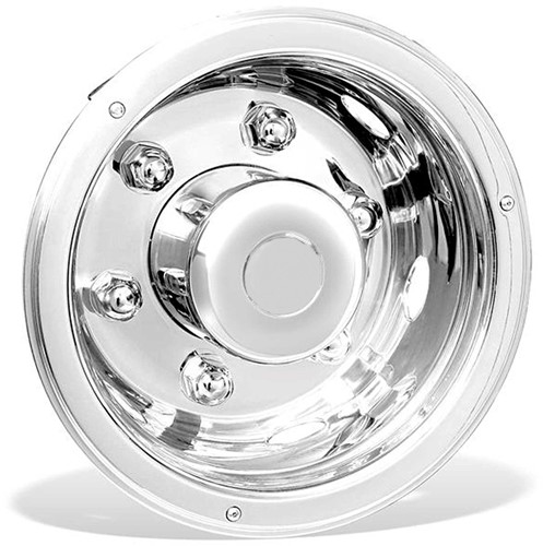 Edelstahl-Radkappe Luxus hinten 17,5" extra tief 1 Stück