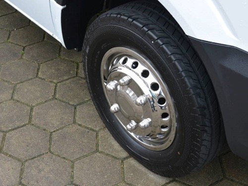 Set Wieldoppen voor Mercedes Sprinter en VW Crafter vanaf bj. 2006 6gaats/205LK Dubbel lucht.