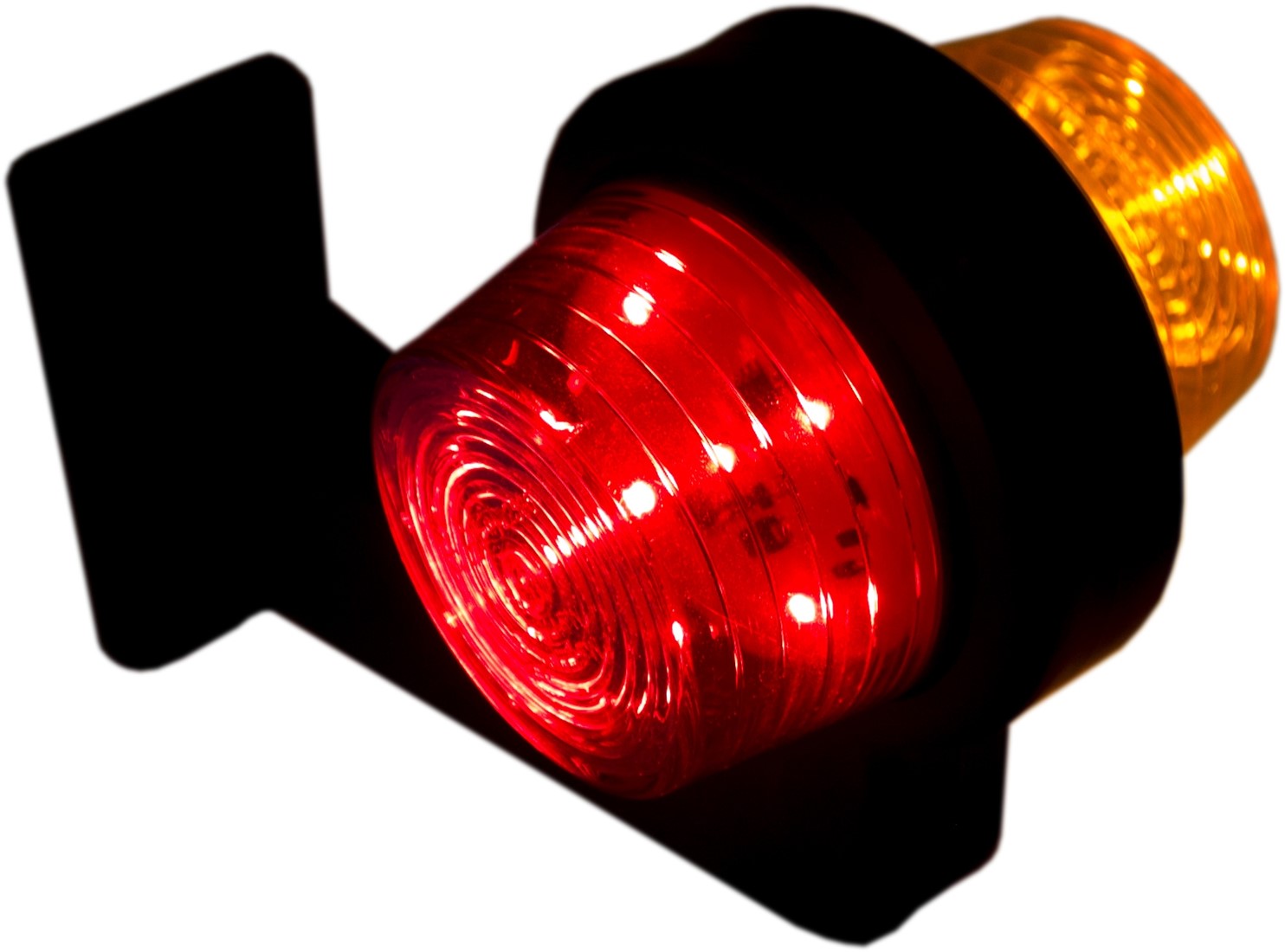 DGHP LED Begrenzungsleuchte 195mm Rot/Orange - Links