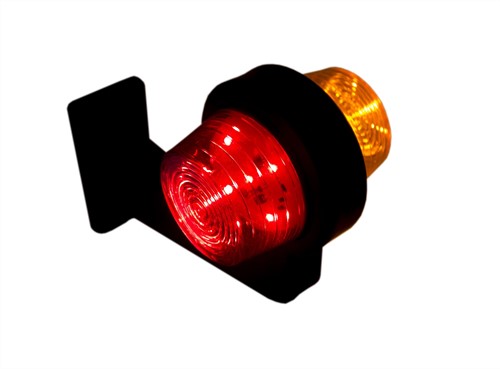 DGHP LED Begrenzungsleuchte 195mm Rot/Orange - Links