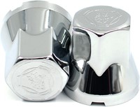 Radmutterkappen aus Kunststoff chrom 33mm mit Svempa - 10 Stück