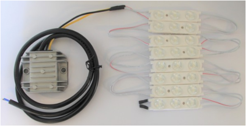 LED'S & powerunit 12/24v voor classic lichtbak 140cm