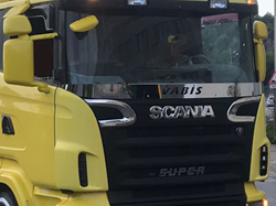 Steinfänger aus Edelstahl Serie 4 mit Vabis-Logo