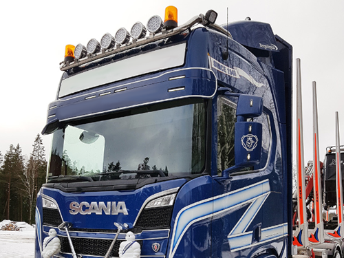 Polyester Zonneklep Scania Next Generation R/S 35cm met 9 positielichten