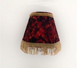 Dashboard lamp round red plush with bronze floss