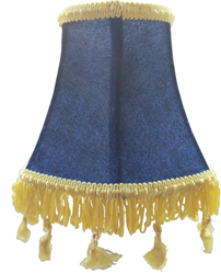 Armaturenbrettlampe rund blau mit gelben Zahnseiden