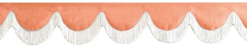 Front Window Pelmet light orange 0006 with fringes