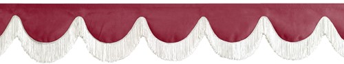 Raamroezel bordeaux 0045 met franjes