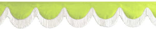 Front Window Pelmet apple green 0061 with fringes