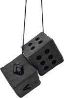 Renault grey dice with stitched logo