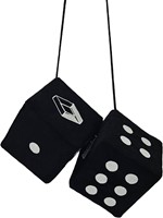 Würfel schwarz Renault mit gesticktem Logo