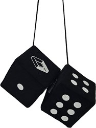 Würfel schwarz Renault mit gesticktem Logo