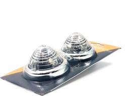 Zijlamp-set wit en chroom