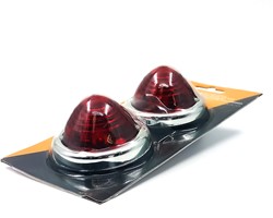 Seitenleuchten-Set rot und chrom