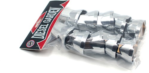 Kunststof wielmoerdoppen chroom 33mm met Svempa - 10 stuks-3