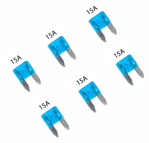Mini-Flachsicherungen 15A - 6 Stück