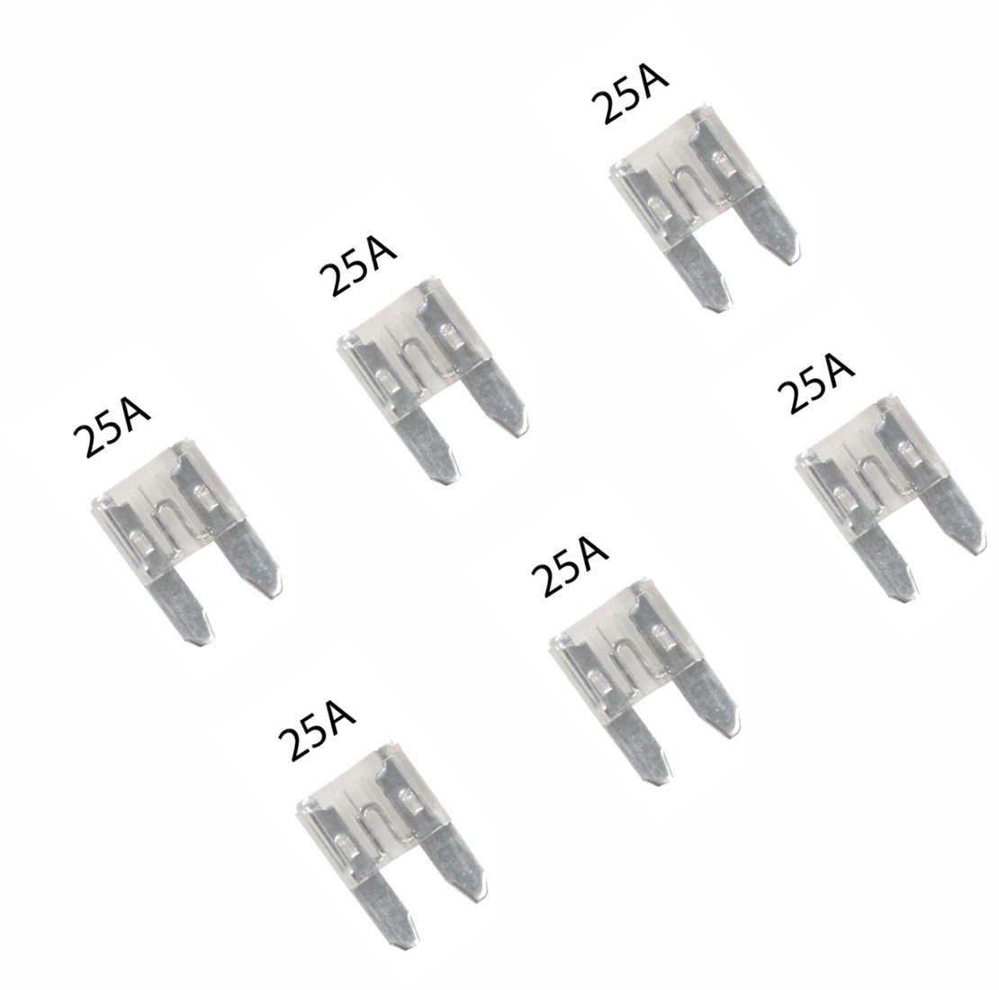 Mini plugin fuses 25A 6 pieces Truck Accessoires