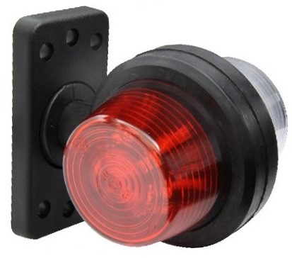 Breite Lampe 110mm LED Rot/Weiß - Gylle - warmweiß Truck Accessoires