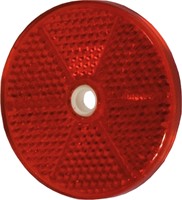 Runder, rotfarbener Reflektor, Ø 60 mm selbstklebend/zum Anschrauben-2