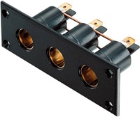 Built-in triple socket