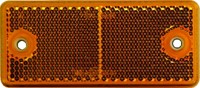 Rectangular orange reflector, 90x40 mm, self-adhesive/screw-on