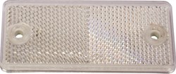 Rechthoek reflector wit 90x40 mm zelfklevend/schroef