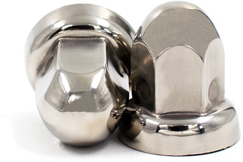 RVS Wielmoerdoppen 30mm - hoogte 54mm - 10 stuks