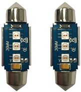 Buislamp SV8.5 LED 24V KORT 10X36mm Oranje