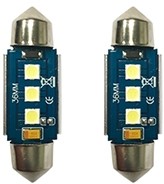 Buislamp SV8.5 LED 24V KORT 10X36mm Wit