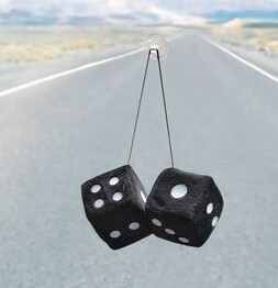 Plüsch Würfel Schwarz