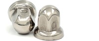 Edelstahl Radmutterkappen 27mm - Höhe 42mm - 10 Stück