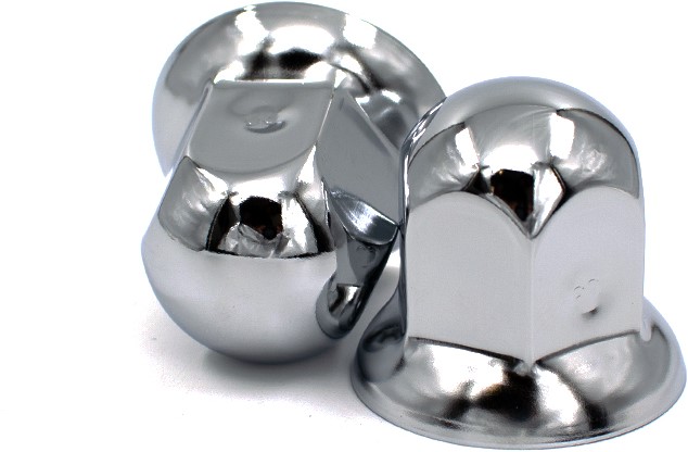 Stainless steel Wheel nut caps 32mm - height 45mm - 10 pieces