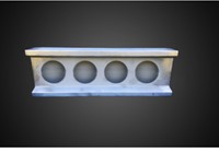 Bumper part 4-holes round steel