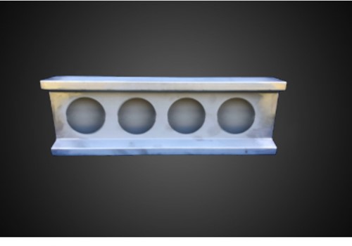 Bumper part 4-holes round steel