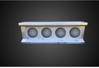 Bumper part 4-holes round steel