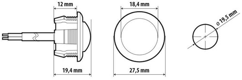 LED Markeerverlichting rond Rood-2