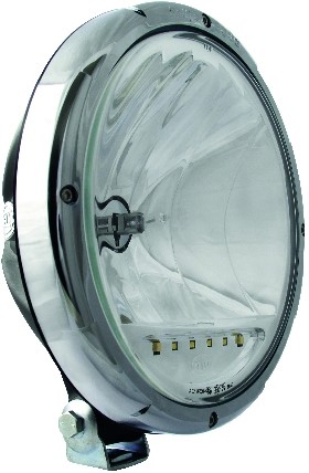 Hella Scheinwerfer Rallye 3003 H1 + LED Positionslicht Chromring