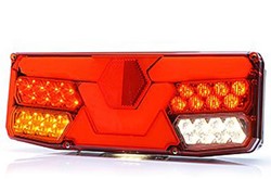 5-kamer LED Tractor achterlicht met kentekenverlichting - links - 12-24V