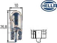 Hella Gloeilamp 24V 5W, W2,1x9,5d-3