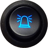 Switch Flashing light symbol / logo Blue 4 pins
