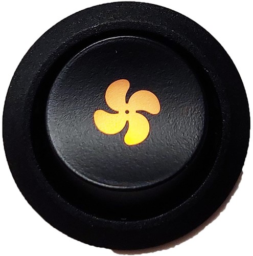 BI-color schakelaar ventilator symbool / logo oranje 4 pins