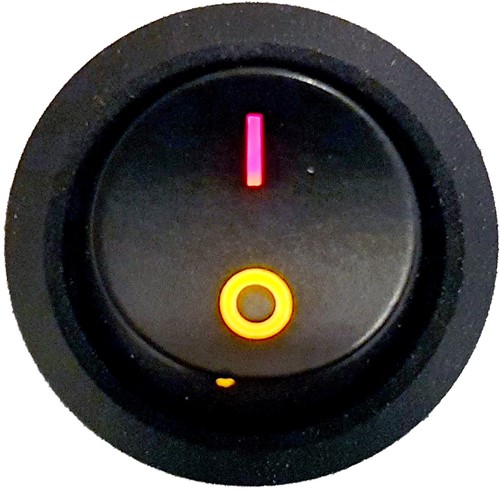 Schakelaar aan / uit symbool / logo geel