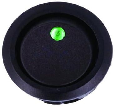 Wip schakelaar met LED indicator GROEN 20A 14 Vdc