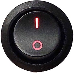 Zweifarbiger Schalter I – O Symbol / Logo rot 4-polig