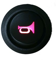 Zweifarbiger Schalter, Sirenensymbol/Logo, rot, 4-polig