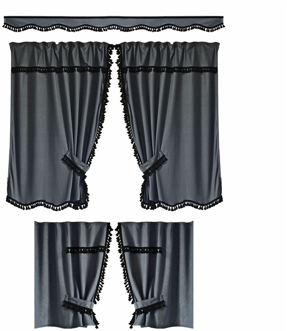 Black and store white valance